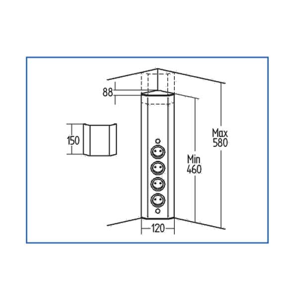 Thebo Tolme 3-fach Steckdose mit und ohne USB