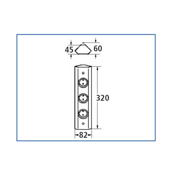 Wand und Eck-Steckdose Boda