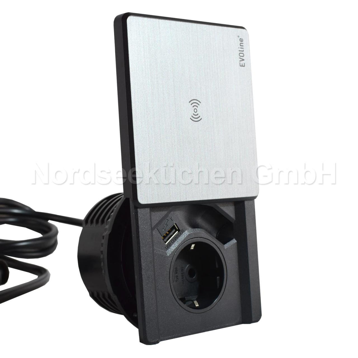 EVOline Square80 mit QI-Ladefunktion kabelloses Laden