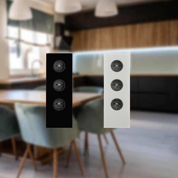 Wipo Power Turm Glas 3-fach mit USB-Anschlüssen