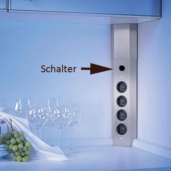 Thebo Pedro Eck-Steckdose Edelstahl