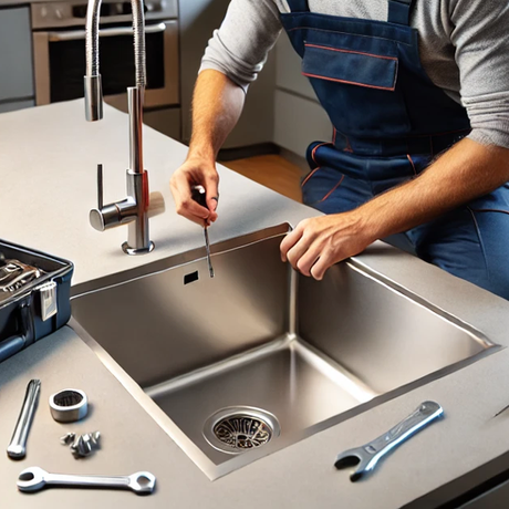 Einbauspüle Flächenbündig: Flächenbündiger Einbau einer Einbauspüle