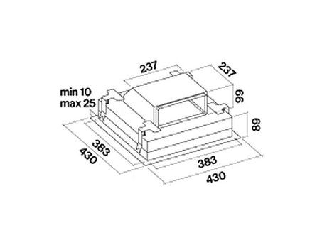 Falmec Umluftbox Carbon.Zeo für Deckenlüfter