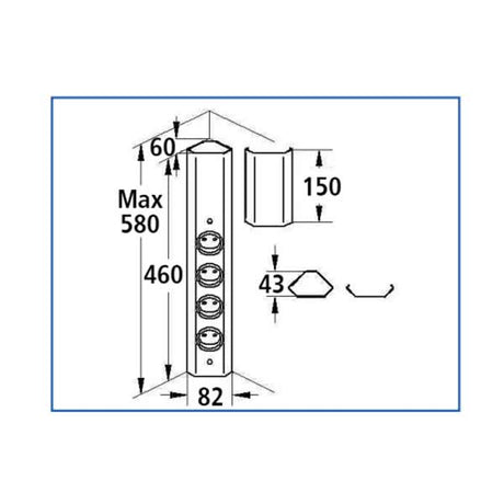 Wand und Eck-Steckdose Boda