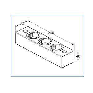 Thebo Nora 3-fach Steckdosenelement 