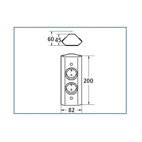 Thebo Boda 2-fach Steckdosenelement 