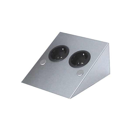 Thebo Zeta 2-fach Steckdose Edelstahl oder Schwarz
