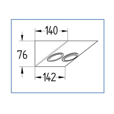 Thebo Zeta 2-fach Steckdose Edelstahl oder Schwarz
