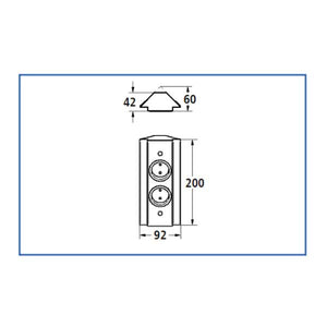 Thebo Orsa Edelstahl Eck-Steckdose