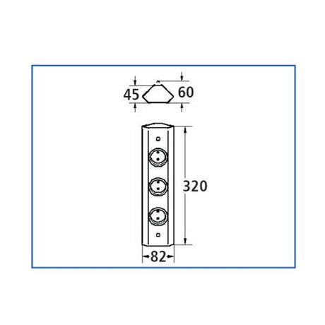 Wand und Eck-Steckdose Boda