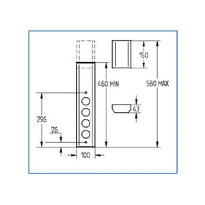 Thebo Profi Wandsteckdose aus Edelstahl
