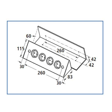Thebo Tesi Ecksteckdose 4er Steckdose