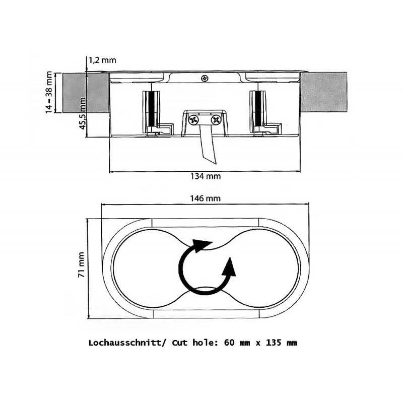Thebo ST 09 Eight Küchensteckdose Edelstahl