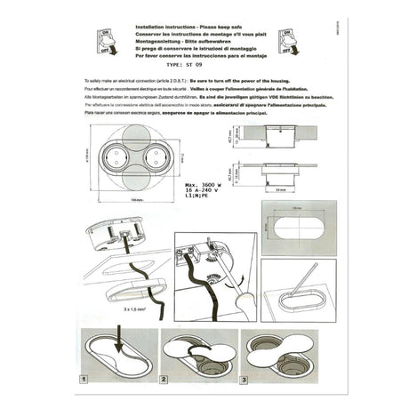 Thebo ST 09 Eight Küchensteckdose Edelstahl