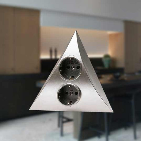 Omega 2-fach Eck-Steckdose