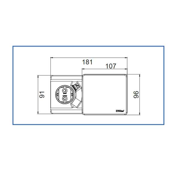 EVOline Square80 mit QI-Ladefunktion kabelloses Laden
