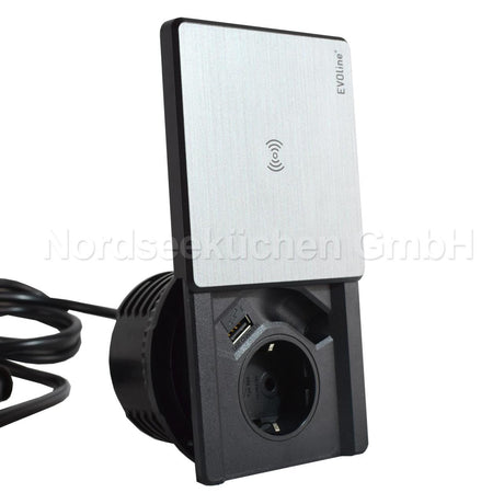 EVOline Square80 mit QI-Ladefunktion kabelloses Laden