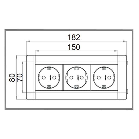 EVOline Frame 3-fach Steckdose
