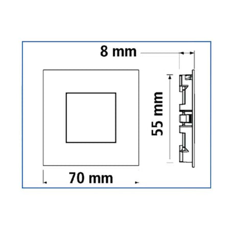 LED-Sockelleuchte Karo Edelstahl Lichtfarbe warmweiß
