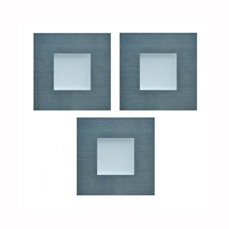 LED-Sockelleuchte Karo Edelstahl Lichtfarbe warmweiß