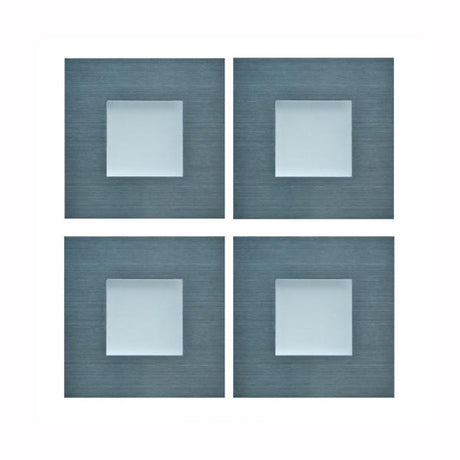 LED-Sockelleuchte Karo Edelstahl Lichtfarbe warmweiß