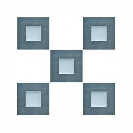 LED-Sockelleuchte Karo Edelstahl Lichtfarbe warmweiß