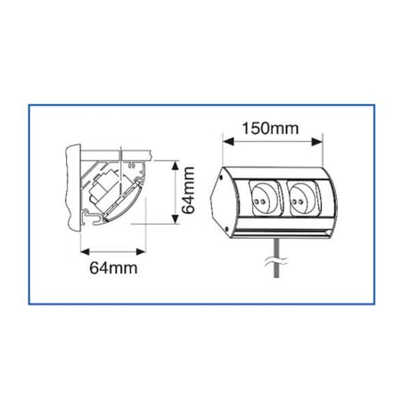 L&S Doppelsteckdose Corner 2-fach Steckdose
