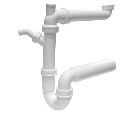 Raumspar Siphon mit Geschirrspüler-Anschluss