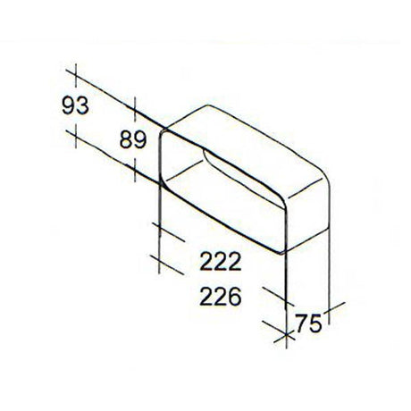 Flachkanal-Außenverbinder