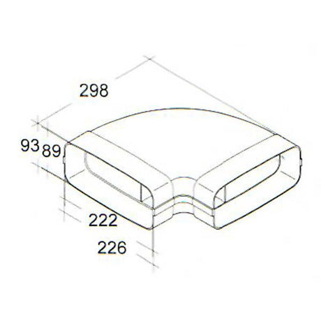 Rohrbogen 90° waagerecht