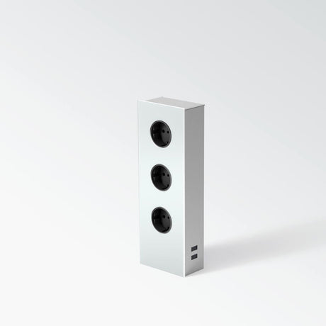 Wipo Power Turm Glas 3-fach mit USB-Anschlüssen