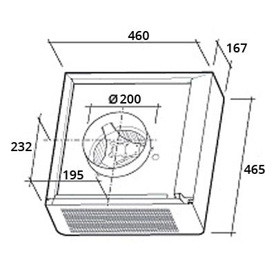 Falmec Außenwandgebläse externer Motor 