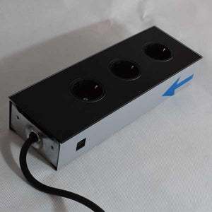 Wipo Power Turm Glas 3-fach mit USB-Anschlüssen