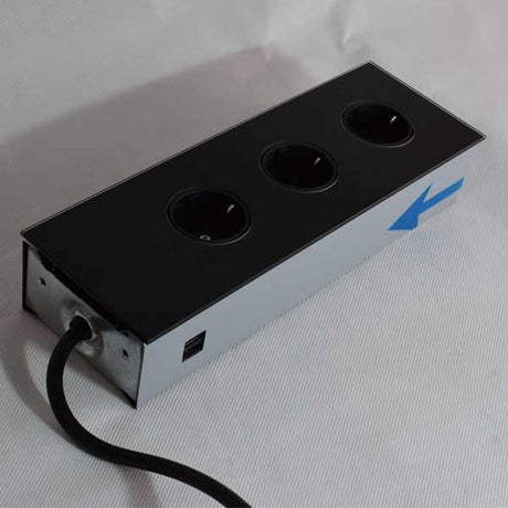 Wipo Power Turm Glas 3-fach mit USB-Anschlüssen