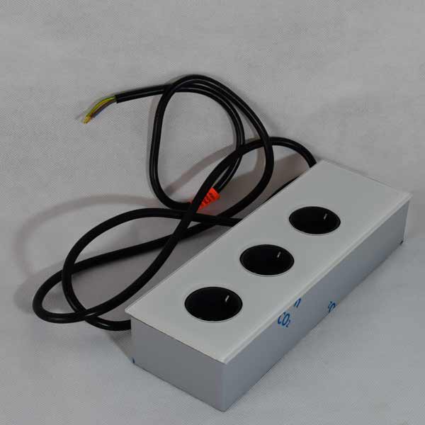 Wipo Power Turm Glas 3-fach mit USB-Anschlüssen