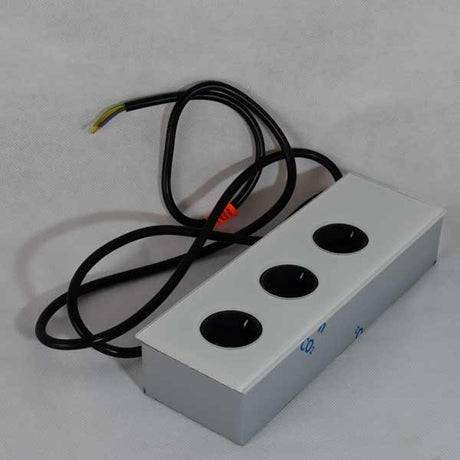 Wipo Power Turm Glas 3-fach mit USB-Anschlüssen