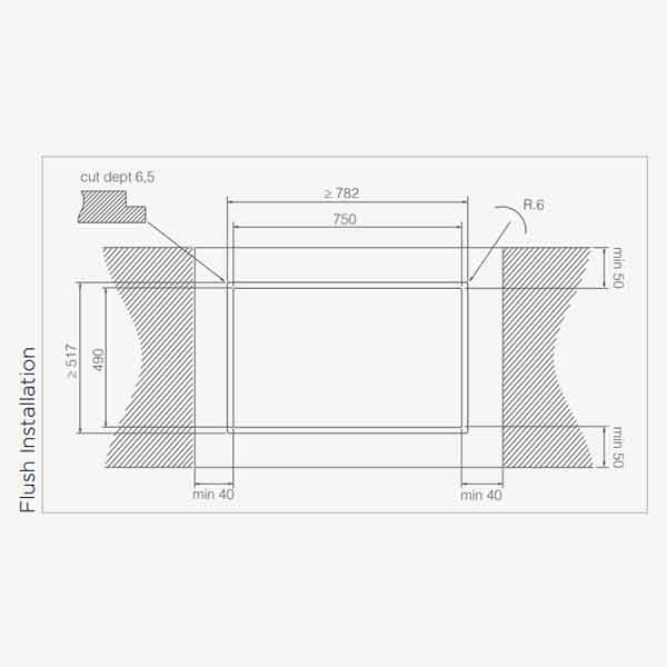 Kochfeldabzug Elica NikolaTesla Fit XL 83 cm