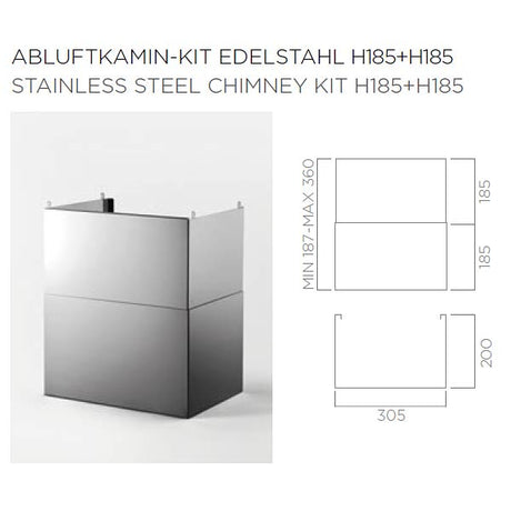 Kamin-Kit für Elica Hidden 2.0