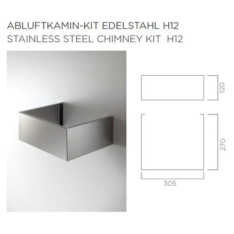 Elica Kamin-Kit Edelstahl H12