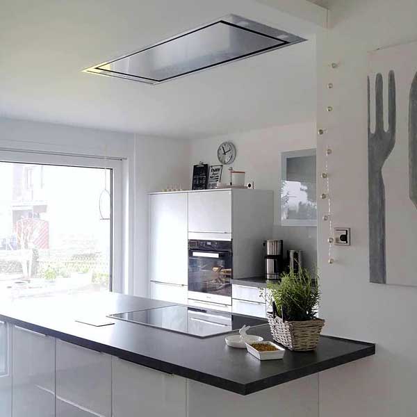 Falmec Sirio Deckenlüfter weißes Glas