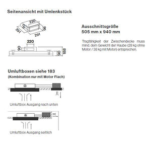 Falmec Sirio Deckenlüfter weißes Glas