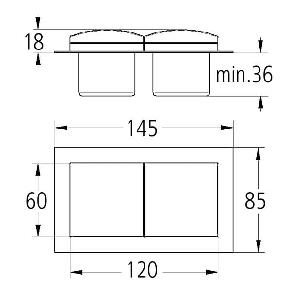Thebo 2-fach Steckdose ST 3009 ST/2