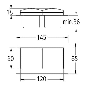 Thebo 2-fach Steckdose ST 3009 ST/2
