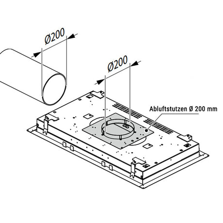 Falmec Abluftstutzen 200 mm