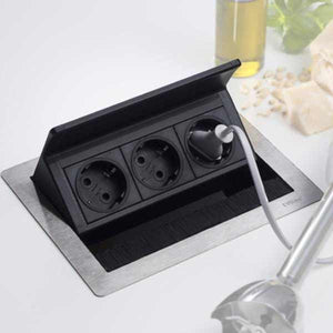 Evoline FlipTop versenkbare Steckdose 3-fach