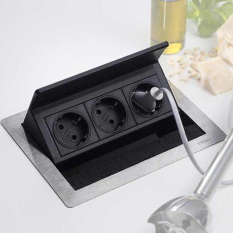 Evoline FlipTop versenkbare Steckdose 3-fach