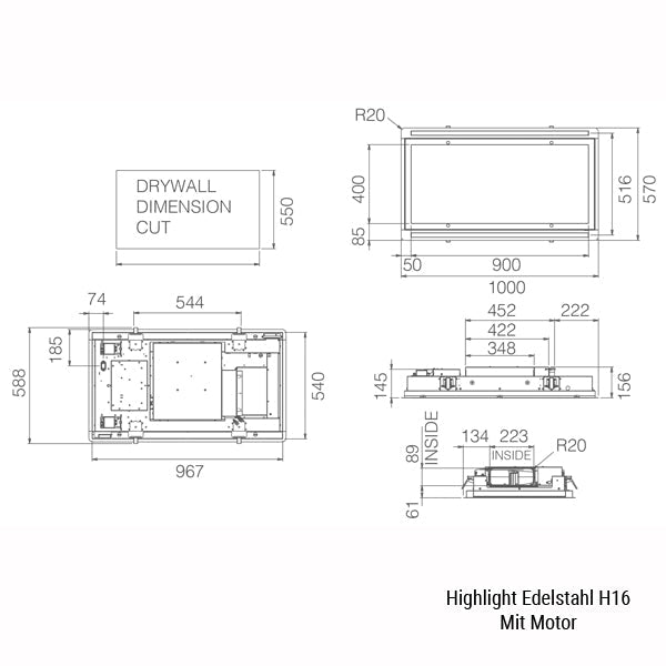 Deckenlüfter Elica Hilight 