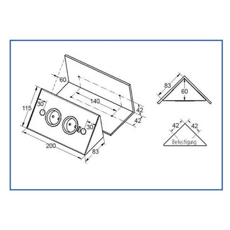 Thebo Ecksteckdose Riva mit und ohne USB