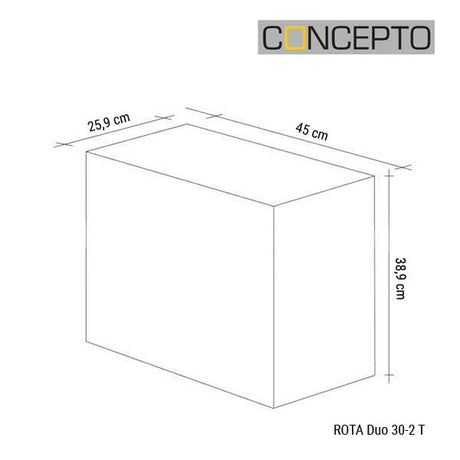 Concepto ROTA Duo 30-2 T Teilauszug 2x15 Liter