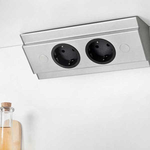 Thebo Orsa Edelstahl Eck-Steckdose